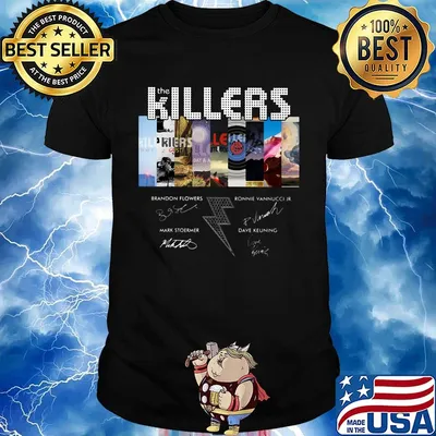 The killers band members signatures shirt
