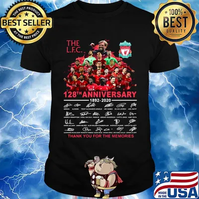 The lfc 128th anniversary 1892 2020 thank you for memories signatures shirt