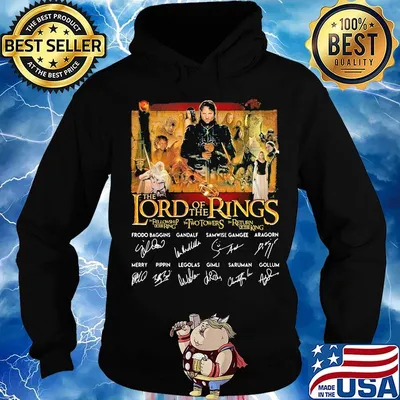 The lord of the rings movie characters signatures s Hoodie