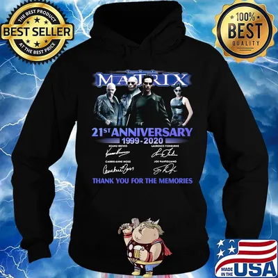 The matrix 21st anniversary 1999 2020 thank you for the memories signatures black s Hoodie