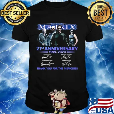 The matrix 21st anniversary 1999 2020 thank you for the memories signatures black shirt