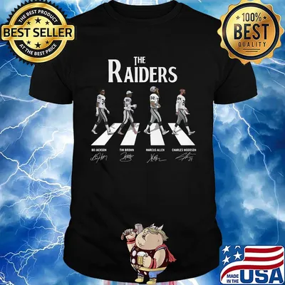 The oakland raiders abbey road signatures shirt