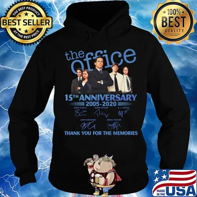 The office 15th anniversary 2005 2020 thank you for the memories signatures black s Hoodie