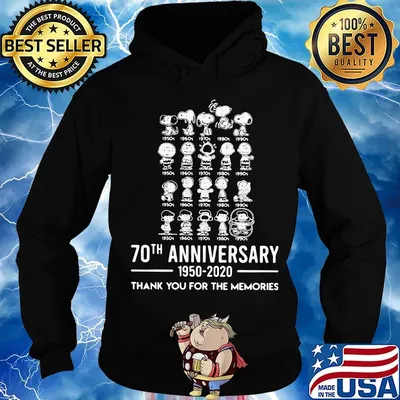 The peanuts cartoon 70th anniversary 1950 2020 thank you for the memories s Hoodie