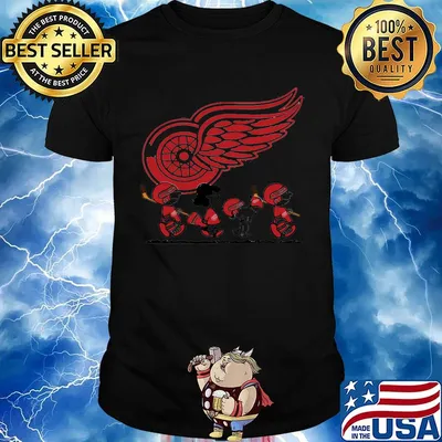 The peanuts detroit red wings hockey logo shirt