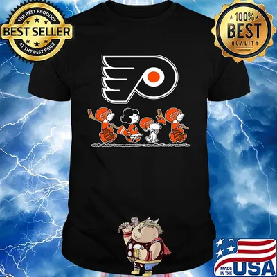 The peanuts philadelphia flyers hockey logo shirt