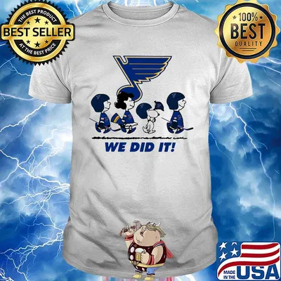 The peanuts st. Louis blues we did it hockey logo shirt