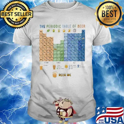 the periodic table of beer shirt