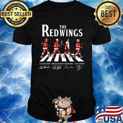 The red wings hockey team abbey road signatures shirt