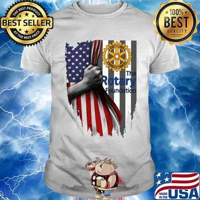 The rotary foundation logo american flag independence day shirt