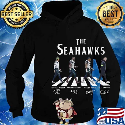 The seahawks football team abbey road signatures s Hoodie