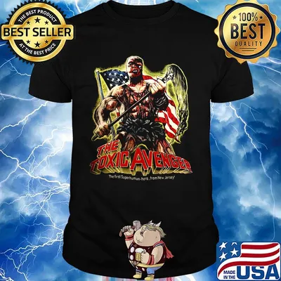 The toxic avenger the first superhuman hero from new jersey american flag shirt
