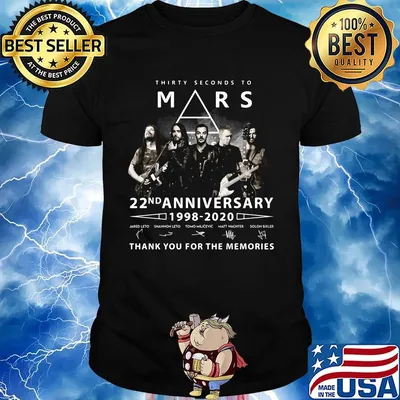Thirty seconds to mars 22nd anniversary 1998 2020 thank you for the memories signatures shirt