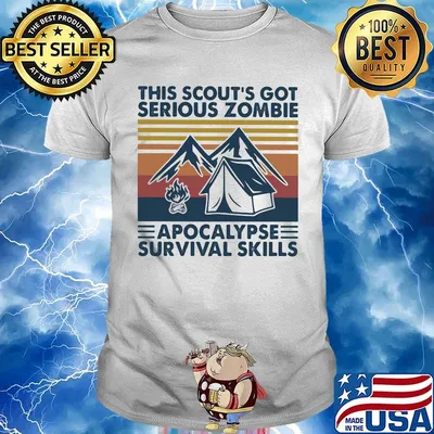 This scout's got serious zombie apocalypse survival skills vintage retro shirt