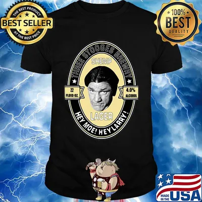 Three stooges brewery shemp lager hey moe hey larry shirt