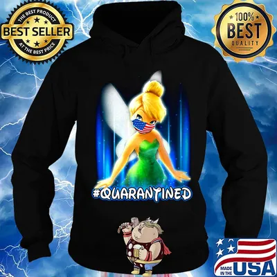 Tinkerbell mask american flag independence day quarantined s Hoodie