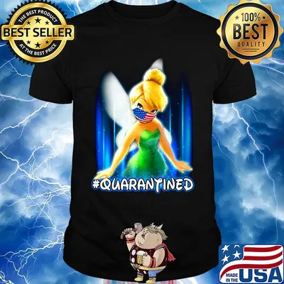 Tinkerbell mask american flag independence day quarantined shirt