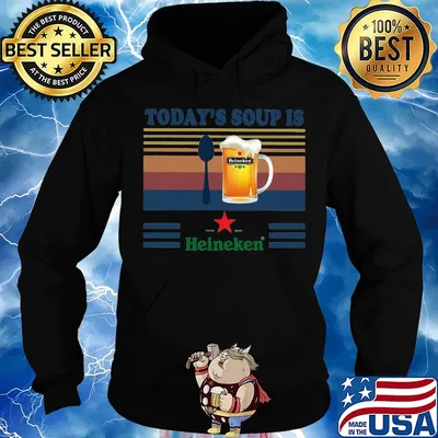 Today's soup is heineken beer vintage retro s Hoodie