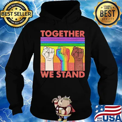Together we stand black lives matter LGBT vintage retro s Hoodie