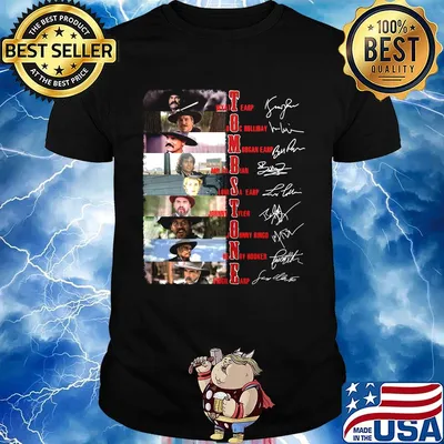 Tombstone film characters signatures shirt