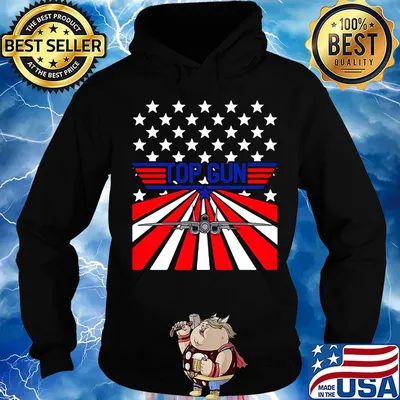 Top gun plane american flag independence day s Hoodie