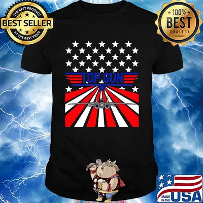 Top gun plane american flag independence day shirt