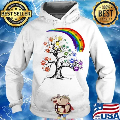 Tree Rainbow footprints LGBT s Hoodie