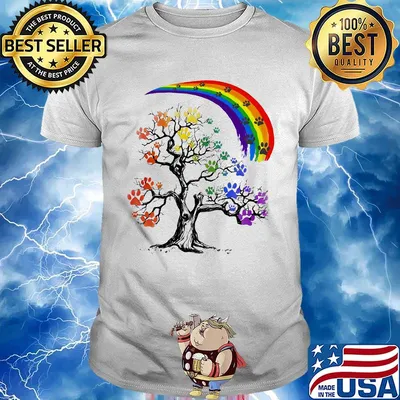 Tree Rainbow footprints LGBT shirt