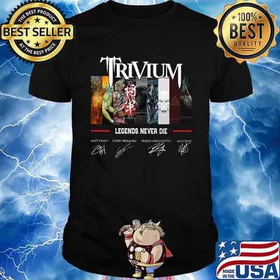 Trivium legends never die members signatures shirt