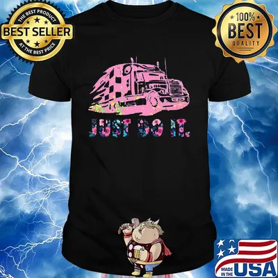 Trucker just do it flowers shirt