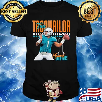Tua tagovailoa 1 miami dolphins football player shirt