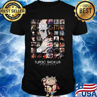 Tupac shakur rapper in live and let die shirt