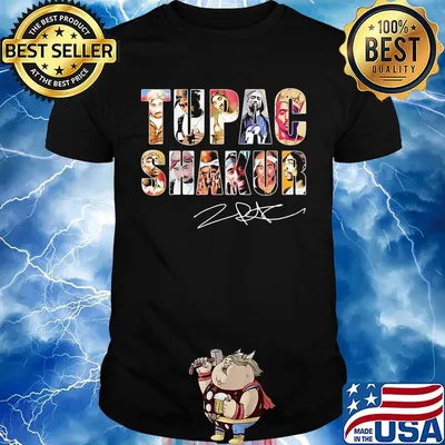 Tupac shakur rapper signature shirt