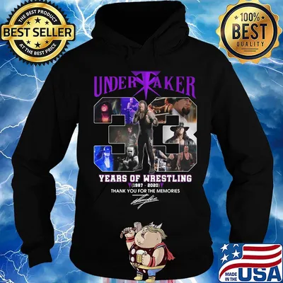 Undertaker 33 years of wrestling 1987 2020 thank you for the memories signatures s Hoodie