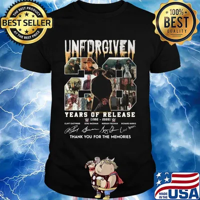 Unforgiven 28 years of release 1992 2020 thank you for the memories signatures shirt