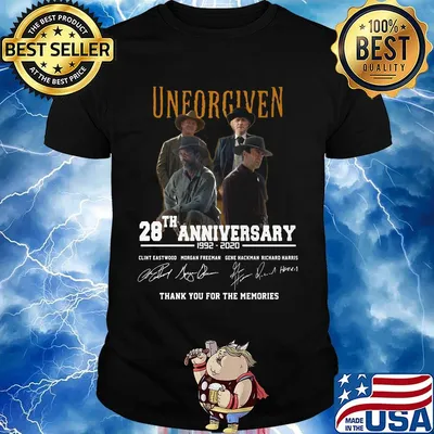 Unforgiven movie 28th anniversary 1992 2020 thank you for the memories signatures shirt