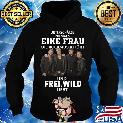Unterschätze niemals eine frau die rockmusik hort und frei wild liiebt s Hoodie