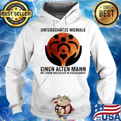 Unterschatze niemals einen alten mann mit einem abschluss in sozialarbeit sunset s Hoodie