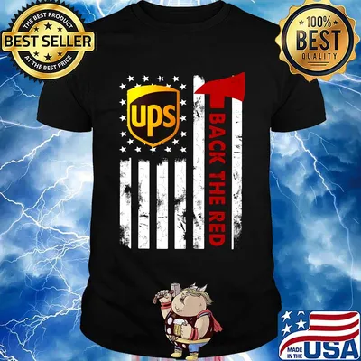 Ups back the red american flag independence day shirt