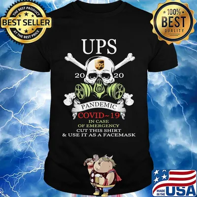 Ups pandemic Covid-19 in case of emergency Skull shirt
