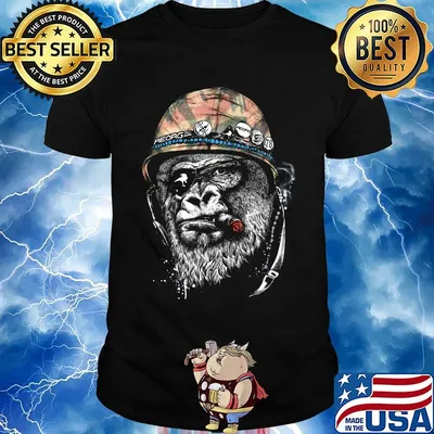 Veteran rum knuckles gorilla mens shirt