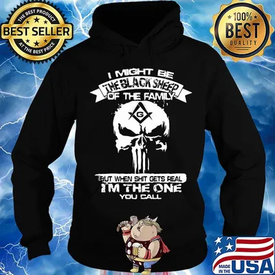 Vikings Freemasonry symbol Square and Compasses I might be the black sheep on the family but when shit gets real I'm the one you call s Hoodie