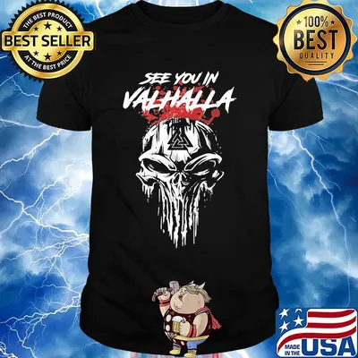 Vikings Punisher See You In Valhalla shirt