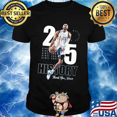 Vince carter no.25 dallas basketball legends history thank you vince shirt