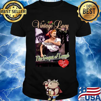 Vintage lucy the grapes of laugh i love lucy heart shirt