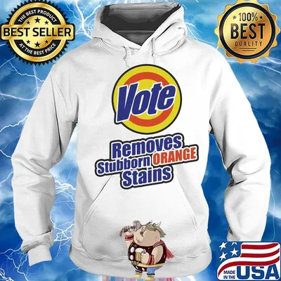 Vote removes stubborn orange stains logo 2020 s Hoodie