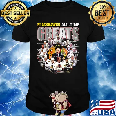Washington blackhawks all-time greats signatures shirt