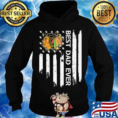 Washington blackhawks best dad ever american flag independence day s Hoodie