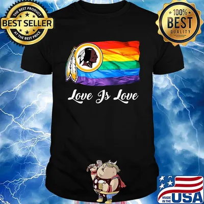 Washington redskins lgbt flag love is love shirt