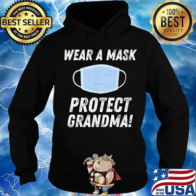 Wear a mask protest grandma s Hoodie